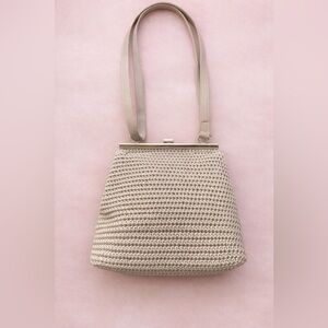 Vintage Crochet Bag | Adjustable Strap | Metal Frame